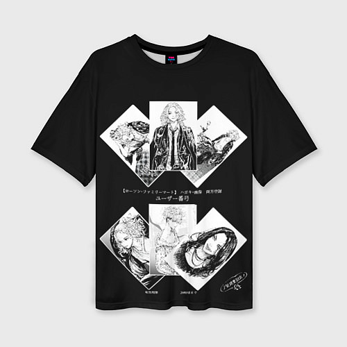 Женская футболка оверсайз Эстетика токийских мстителей / 3D-принт – фото 1