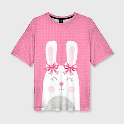 Женская футболка оверсайз Миссис кролик