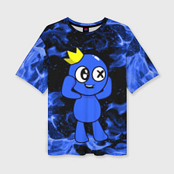 Женская футболка оверсайз Роблокс: Синий огонь
