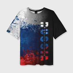 Футболка оверсайз женская Флаг Russian Federation, цвет: 3D-принт