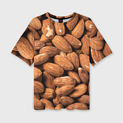 Женская футболка оверсайз Миндальные орешки