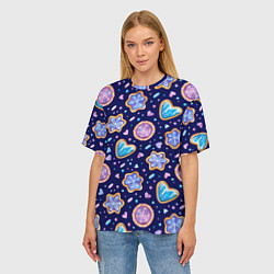 Футболка оверсайз женская Новогоднее печение, цвет: 3D-принт — фото 2