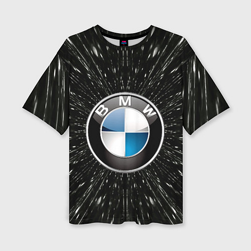 Женская футболка оверсайз БМВ эмблема, автомобильная тема / 3D-принт – фото 1