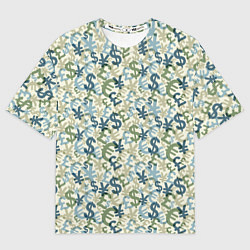 Женская футболка оверсайз Значки валют