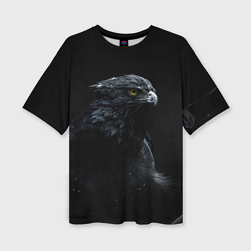 Женская футболка оверсайз Тёмный орёл / 3D-принт – фото 1