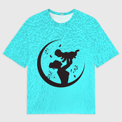 Женская футболка оверсайз Дитя с мамой / 3D-принт – фото 1