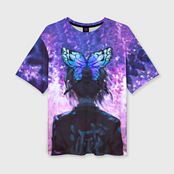Женская футболка оверсайз Шинобу Кочо - Великолепная бабочка
