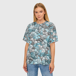 Футболка оверсайз женская Мозаика из цветных камней, цвет: 3D-принт — фото 2