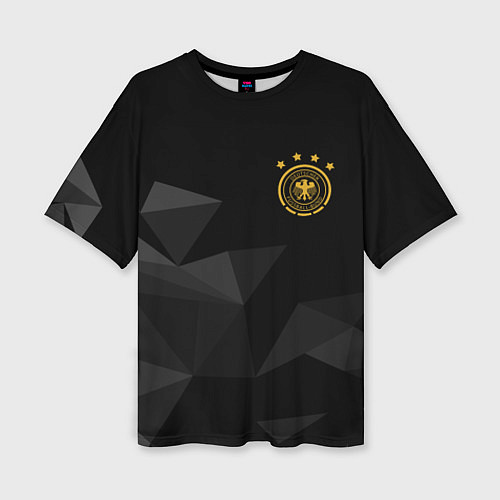 Женская футболка оверсайз Сборная Германии треугольники / 3D-принт – фото 1