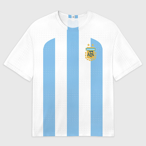 Женская футболка оверсайз Сборная Аргентины ЧМ 2022 / 3D-принт – фото 1