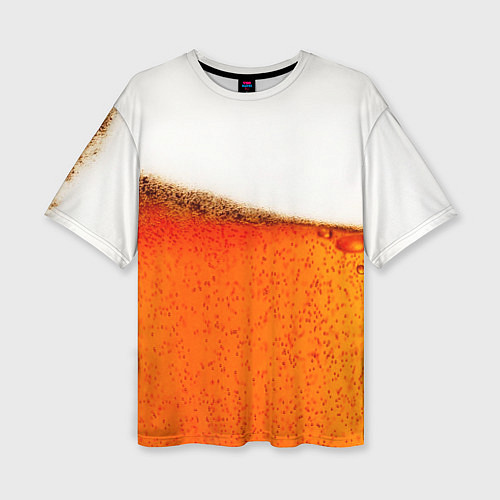 Женская футболка оверсайз Тёмное пиво / 3D-принт – фото 1