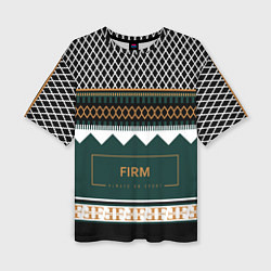 Женская футболка оверсайз FIRM как свитер из 90х