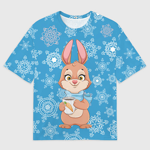 Женская футболка оверсайз Морковный кофе / 3D-принт – фото 1