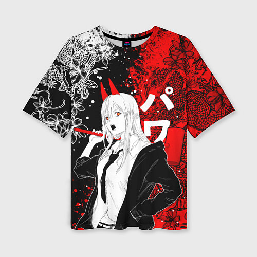 Женская футболка оверсайз Пауэр и драконы / 3D-принт – фото 1