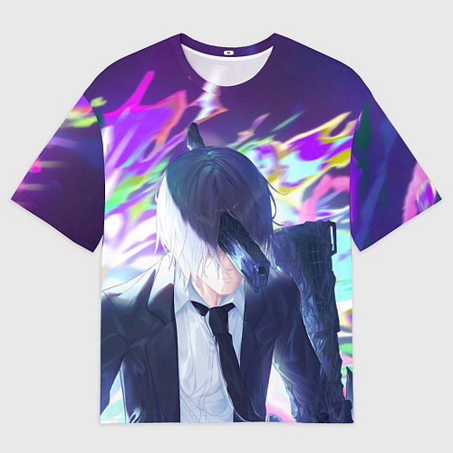 Женская футболка оверсайз Аки демон / 3D-принт – фото 1