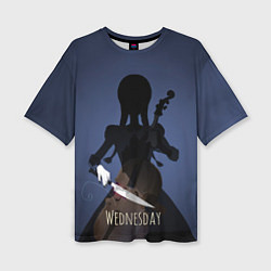 Женская футболка оверсайз Wednesday & Violin