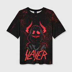 Женская футболка оверсайз Slayer - рок 80-х