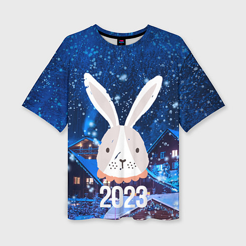 Женская футболка оверсайз 2023 крольчиха / 3D-принт – фото 1