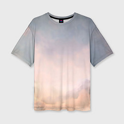 Женская футболка оверсайз Мистические облака среди гор