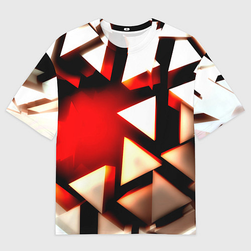 Женская футболка оверсайз Плиты треугольники / 3D-принт – фото 1