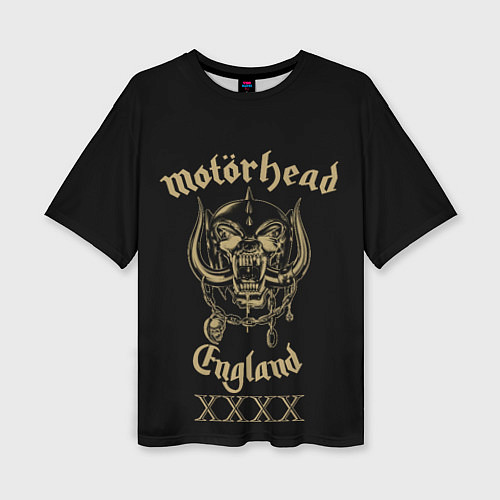 Женская футболка оверсайз Motorhead England / 3D-принт – фото 1