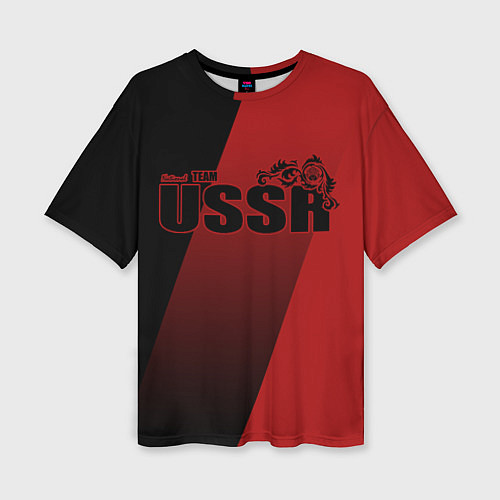 Женская футболка оверсайз USSR team / 3D-принт – фото 1