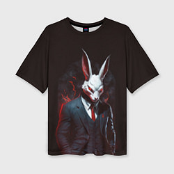 Женская футболка оверсайз Devil rabbit