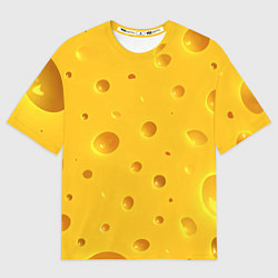 Футболка оверсайз женская Сырная текстура, цвет: 3D-принт