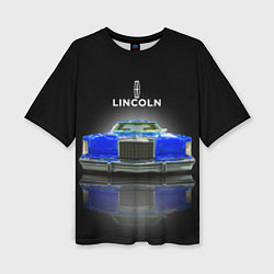 Женская футболка оверсайз Американский роскошный автомобиль Lincoln Continen