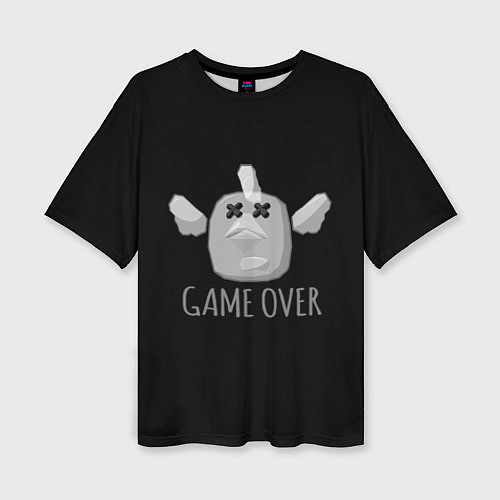 Женская футболка оверсайз Chicken Gun Game over / 3D-принт – фото 1