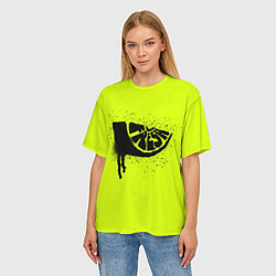 Футболка оверсайз женская Fresh lime, цвет: 3D-принт — фото 2