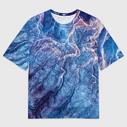 Футболка оверсайз женская Мраморный узор, цвет: 3D-принт