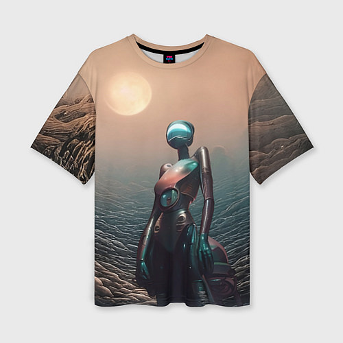 Женская футболка оверсайз Незнакомка / 3D-принт – фото 1
