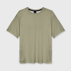 Женская футболка оверсайз Зеленый тренд без принта