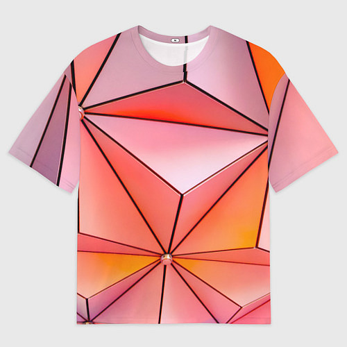 Женская футболка оверсайз Розовый обман зрения / 3D-принт – фото 1