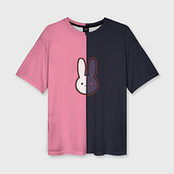 Женская футболка оверсайз Ребенок идола - Кролик лого