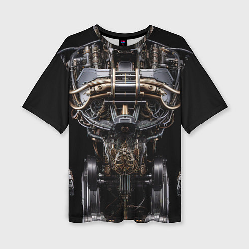 Женская футболка оверсайз Робот туловище / 3D-принт – фото 1