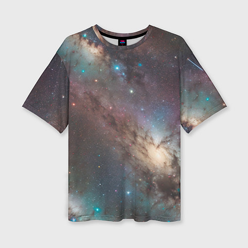 Женская футболка оверсайз Бескрайняя Вселенная / 3D-принт – фото 1