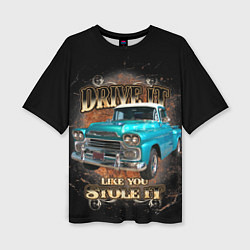 Футболка оверсайз женская Пикап Chevrolet Apache 3100 1959 года, цвет: 3D-принт
