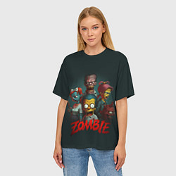 Футболка оверсайз женская Zombie simpsons, цвет: 3D-принт — фото 2
