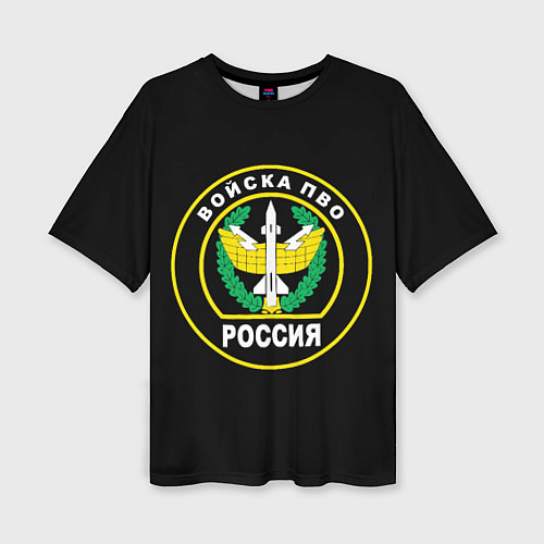Женская футболка оверсайз ПВО России / 3D-принт – фото 1