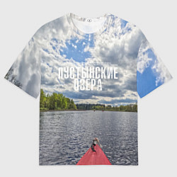 Футболка оверсайз женская Сплав на байдарке, цвет: 3D-принт