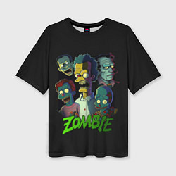 Женская футболка оверсайз Zombie Simpsons