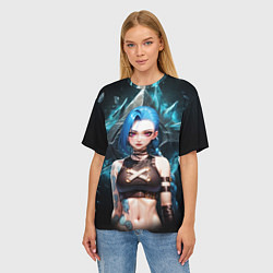 Футболка оверсайз женская Jinx arcane league of legends, цвет: 3D-принт — фото 2