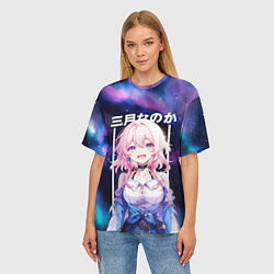 Футболка оверсайз женская March 7th Honkai, цвет: 3D-принт — фото 2
