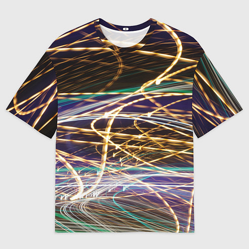 Женская футболка оверсайз Световые эффекты / 3D-принт – фото 1