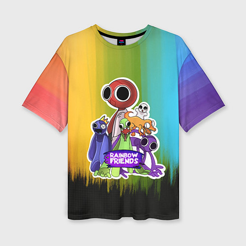 Женская футболка оверсайз Компания радужных друзей / 3D-принт – фото 1