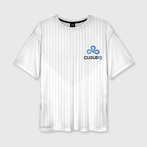 Женская футболка оверсайз Cloud9 white / 3D-принт – фото 1