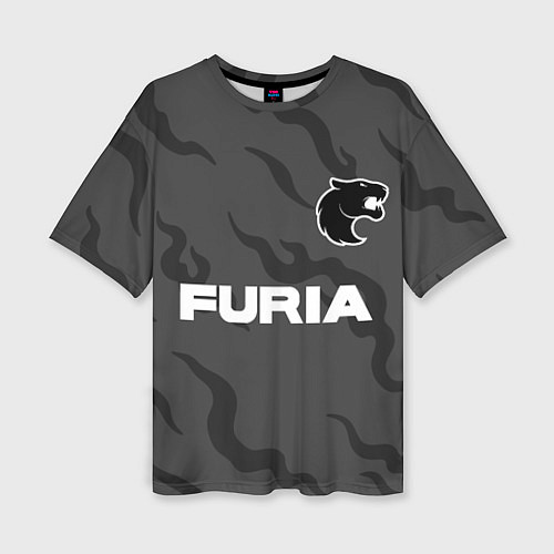 Женская футболка оверсайз Форма Furia / 3D-принт – фото 1