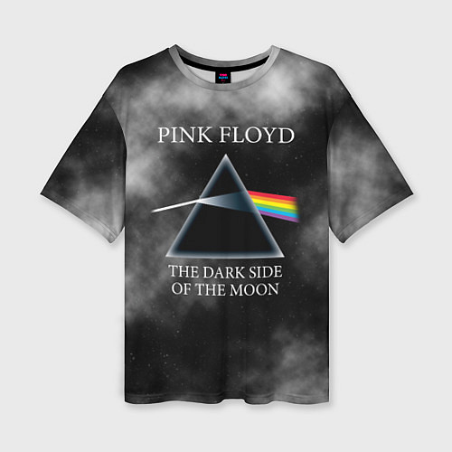 Женская футболка оверсайз Pink Floyd космос / 3D-принт – фото 1